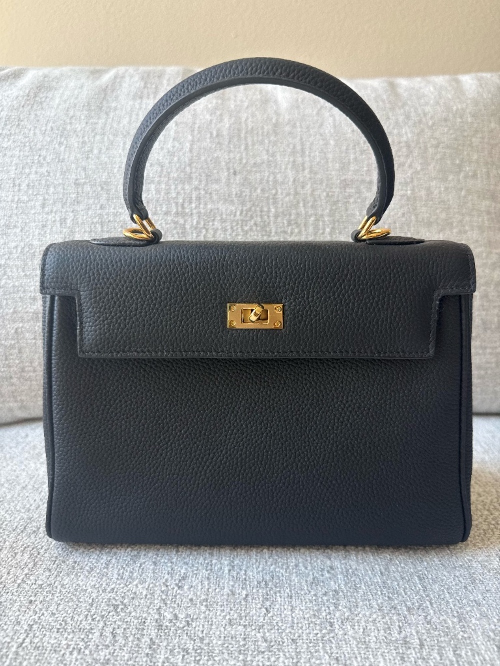 POPSEWING Top Grain Leather Inspired Kelli Bag in Small Black